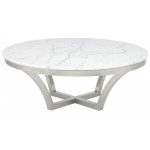 Aurora White Stone Coffee Table, HGTB168