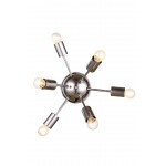 Elegant Lighting 1134 Cork Collection Wall / Flush Mounts D: 21in H: 21in Ext: 9.5in Lt: 6 Polished Nickel Finish