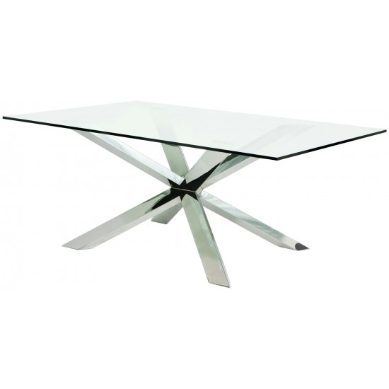 Couture Silver Metal Dining Table, HGTB225