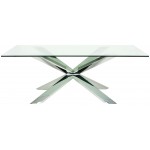 Couture Silver Metal Dining Table, HGTB225