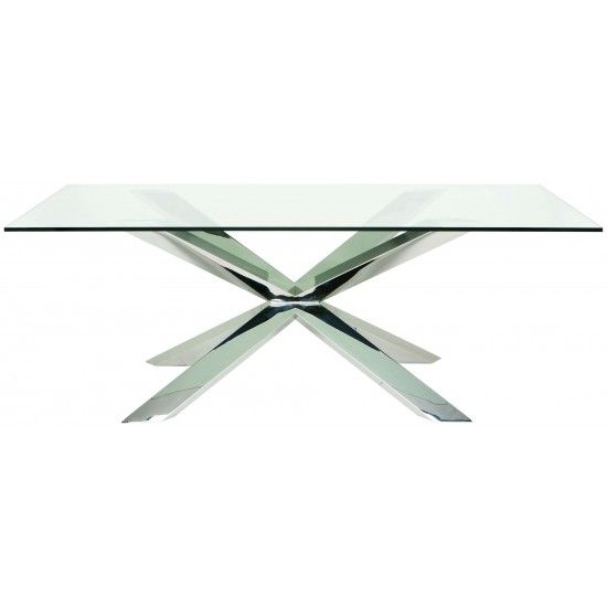 Couture Silver Metal Dining Table, HGTB225