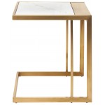 Ethan White Stone Side Table, HGTB261