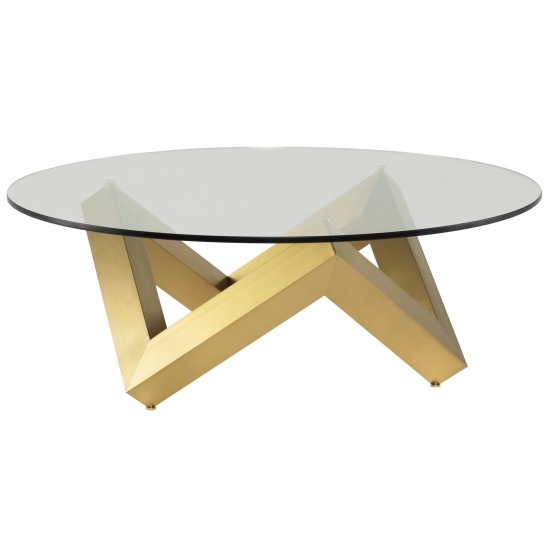 Como Gold Metal Coffee Table