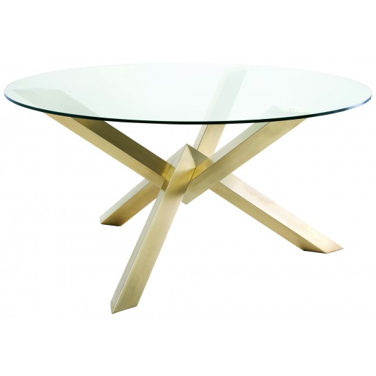 Costa Gold Metal Dining Table, HGTB271