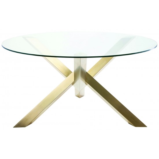 Costa Gold Metal Dining Table, HGTB271