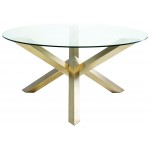 Costa Gold Metal Dining Table, HGTB271