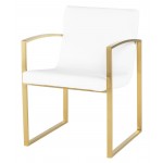 Clara White Naugahyde Dining Chair, HGTB324