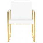 Clara White Naugahyde Dining Chair, HGTB324