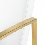 Clara White Naugahyde Dining Chair, HGTB324