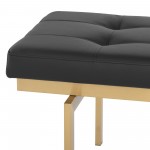 Louve Black Naugahyde Occasional Bench, HGTB331