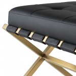 Auguste Black Naugahyde Occasional Bench, HGTB371