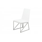 Caprice White Naugahyde Dining Chair, HGTB379