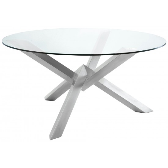 Costa Silver Metal Dining Table, HGTB384