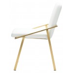 Nika White Naugahyde Dining Chair, HGTB421