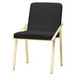 Nika Black Naugahyde Dining Chair