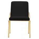 Nika Black Naugahyde Dining Chair