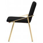 Nika Black Naugahyde Dining Chair