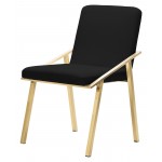 Nika Black Naugahyde Dining Chair