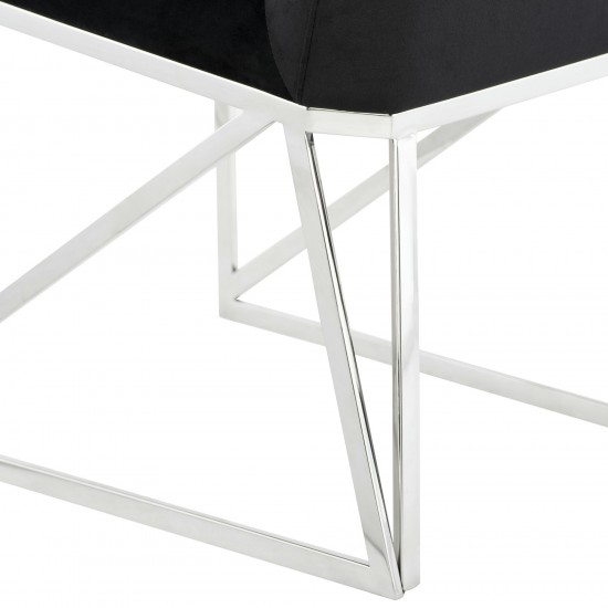 Caprice Black Fabric Dining Chair, HGTB586