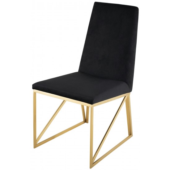 Caprice Black Fabric Dining Chair, HGTB588