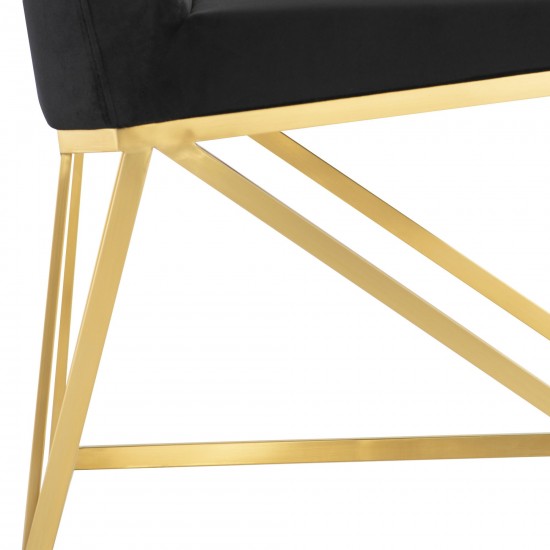 Caprice Black Fabric Dining Chair, HGTB588