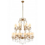 Elegant Lighting 1471 Diana Collection Chandelier D: 44 H: 55 Lt: 24 Golden Iron Finish