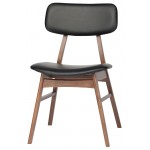 Scott Black Naugahyde Dining Chair