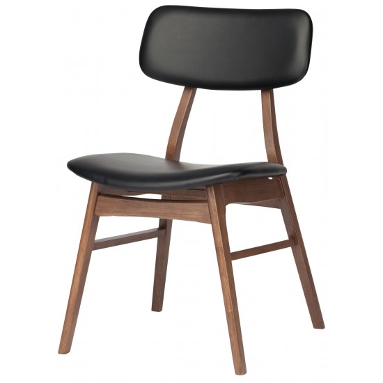 Scott Black Naugahyde Dining Chair