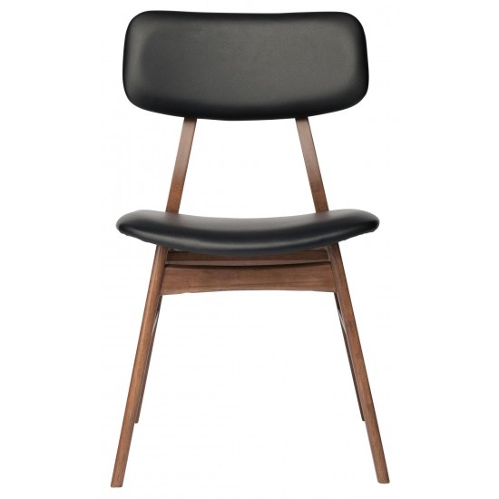 Scott Black Naugahyde Dining Chair