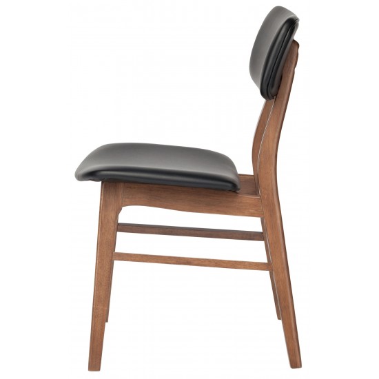 Scott Black Naugahyde Dining Chair