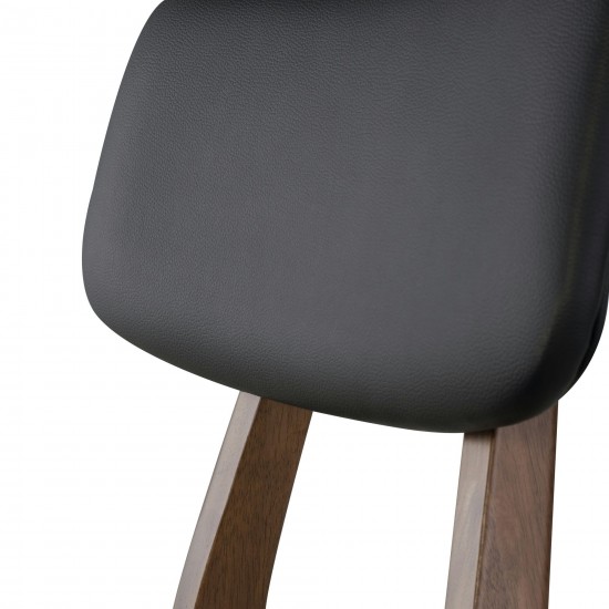 Scott Black Naugahyde Dining Chair