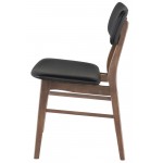 Scott Black Naugahyde Dining Chair