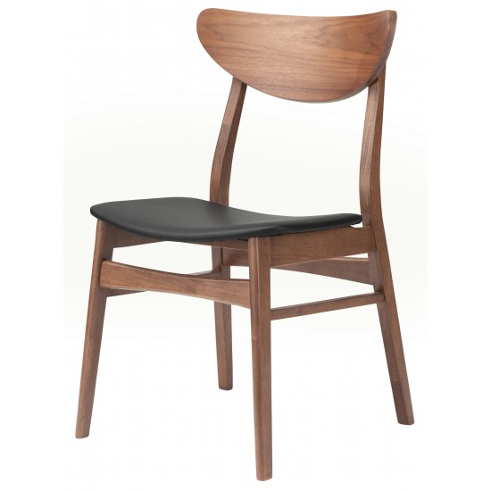 Colby Black Naugahyde Dining Chair