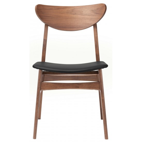 Colby Black Naugahyde Dining Chair