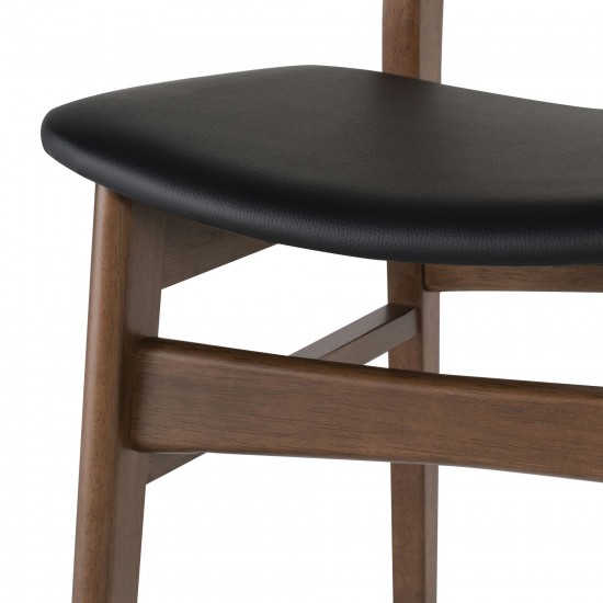 Colby Black Naugahyde Dining Chair