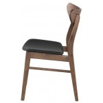 Colby Black Naugahyde Dining Chair