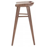 Kami Walnut Wood Bar Stool