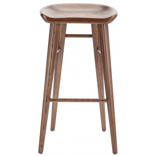 Kami Walnut Wood Bar Stool