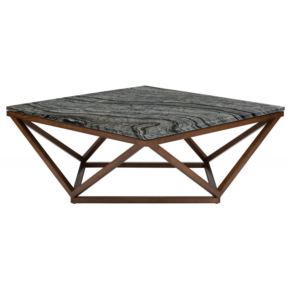 Jasmine Black Wood Vein Stone Coffee Table, HGYU160