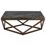 Jasmine Black Wood Vein Stone Coffee Table, HGYU160