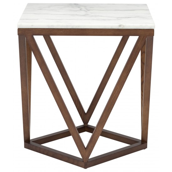 Jasmine White Stone Side Table, HGYU163