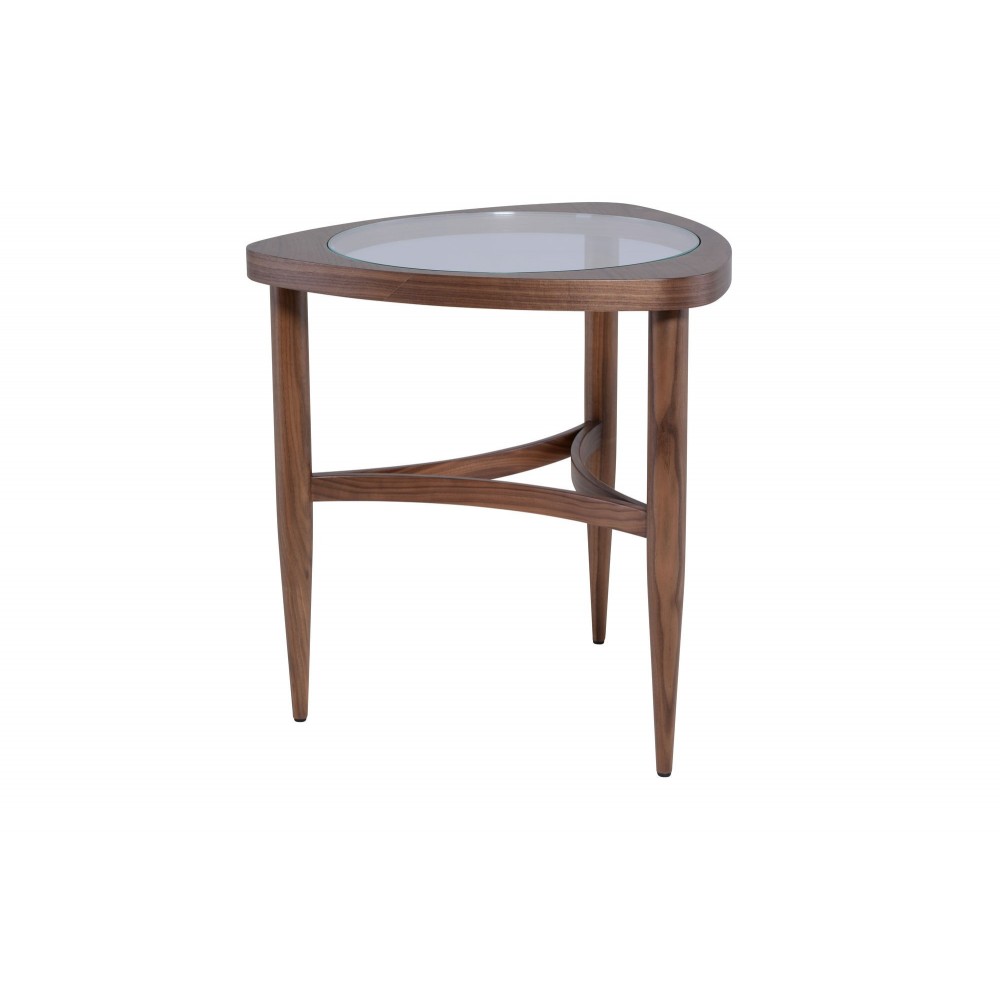 Isabelle Walnut Wood Side Table