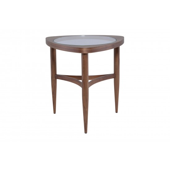 Isabelle Walnut Wood Side Table