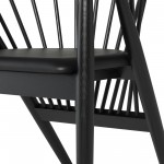 Danson Black Naugahyde Dining Chair, HGYU227