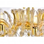 Elegant Lighting Maria Theresa 6 Light Gold Flush Mount Clear Elegant Cut Crystal