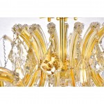 Elegant Lighting Maria Theresa 8 Light Gold Flush Mount Clear Elegant Cut Crystal