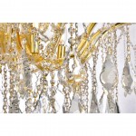 Elegant Lighting Maria Theresa 8 Light Gold Flush Mount Clear Elegant Cut Crystal