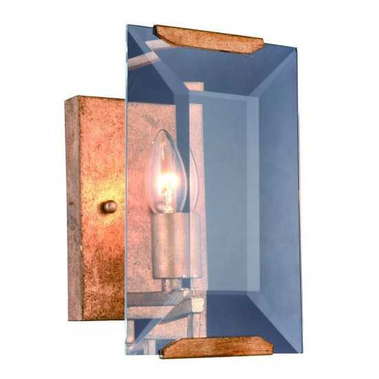 Elegant Lighting Monaco Collection Wall Sconce W:6 H:10 E:7 Lt:1 Golden Iron Finish Glass Crystal (Clear)
