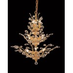 Elegant Lighting Orchid 13 Light Gold Chandelier Clear Elegant Cut Crystal