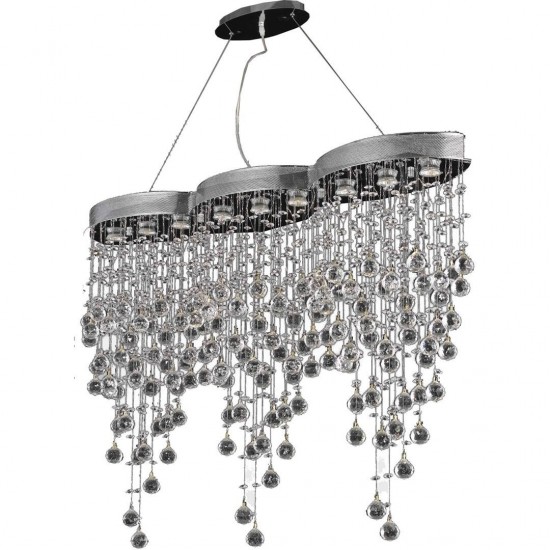 Elegant Lighting Galaxy 9 Light Chrome Chandelier Clear Elegant Cut Crystal